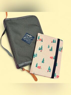 United By Blue Peaks Zip Travel Organizer + Camping Notebook Set NWOT Forest
